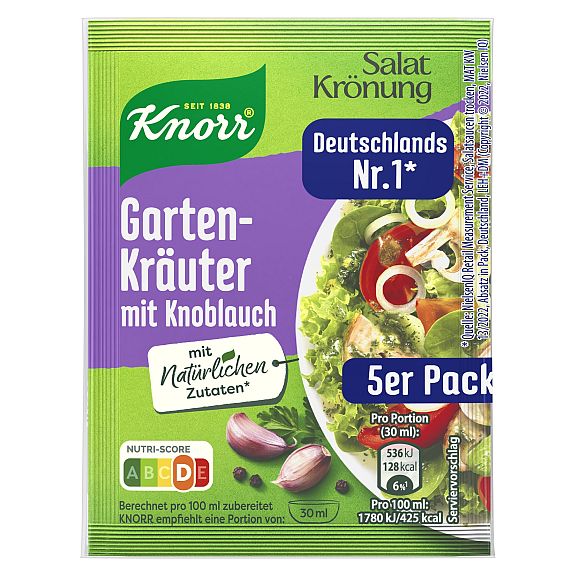 KNORR SALATKROENUNG GARTENKRAEUTER KNOBLAUCH 5ER PACK