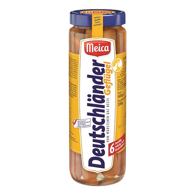 MEICA 6 DEUTSCHLAENDER GEFLUEGEL WUERSTCHEN 330G