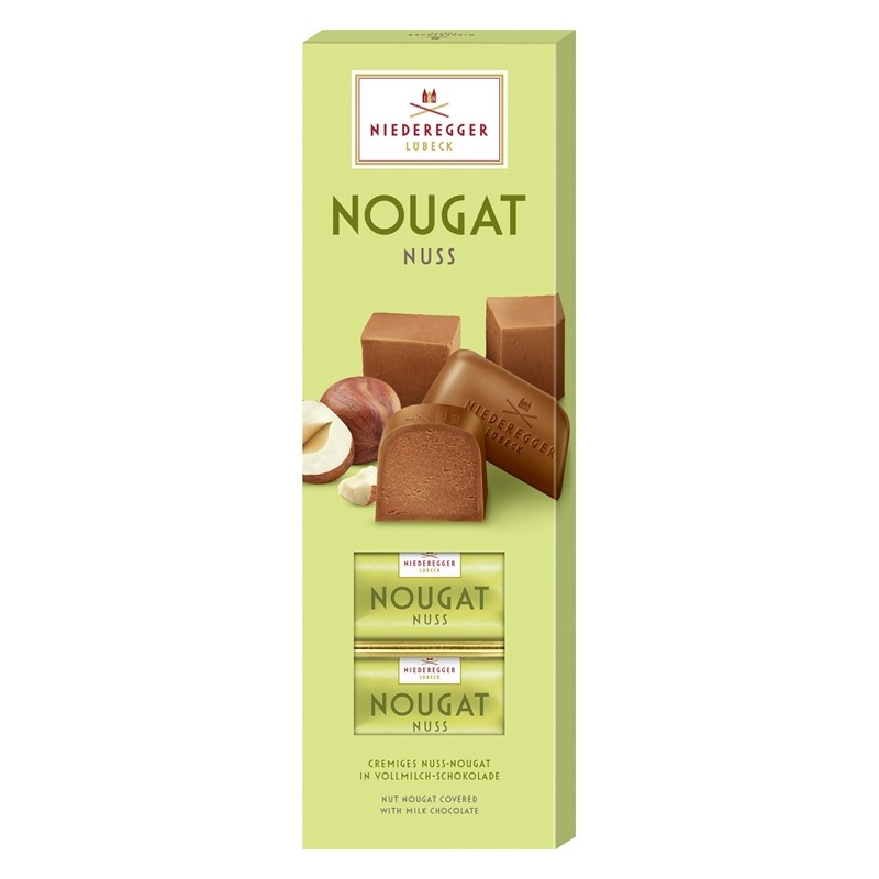 NIEDEREGGER NUSS - NOUGAT IN VOLLMILCH - SCHOKOLADE 100G