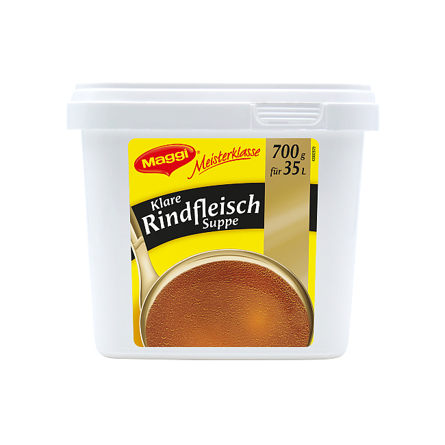 MAGGI MEISTERKLASSE KLARE RINDFLEISCH SUPPE ERG. 35L 700 G