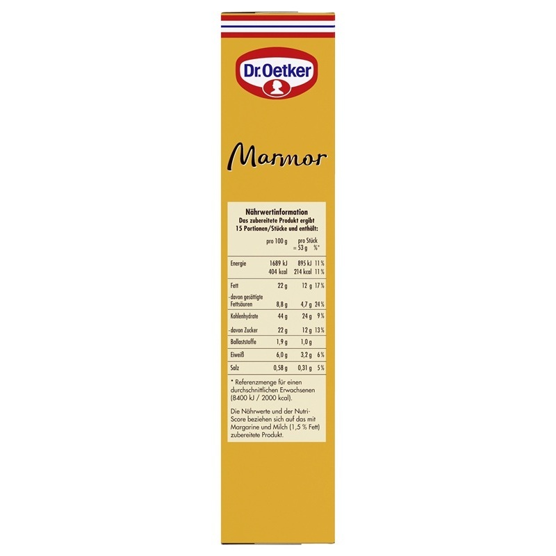DR. OETKER KUCHENMISCHUNG MARMORKUCHEN 475G PACKUNG