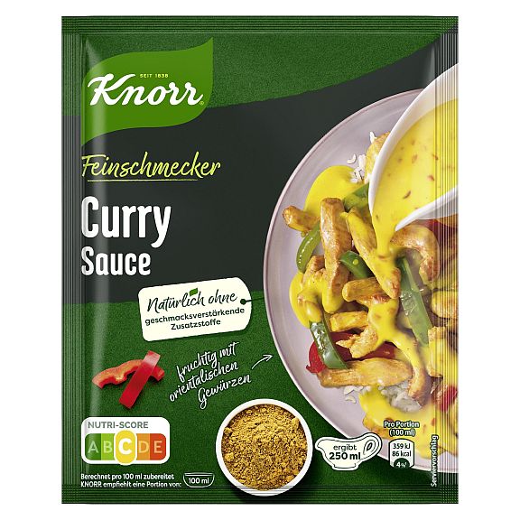 KNORR FEINSCHMECKER CURRY SAUCE  FUER 250 ML