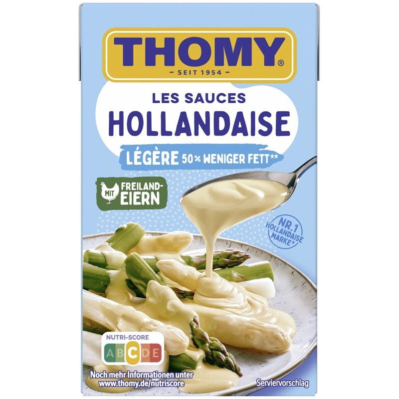 THOMY LES SAUCES HOLLANDAISE LÉGÉRE 50% WENIGER FETT 250ML PACKUNG