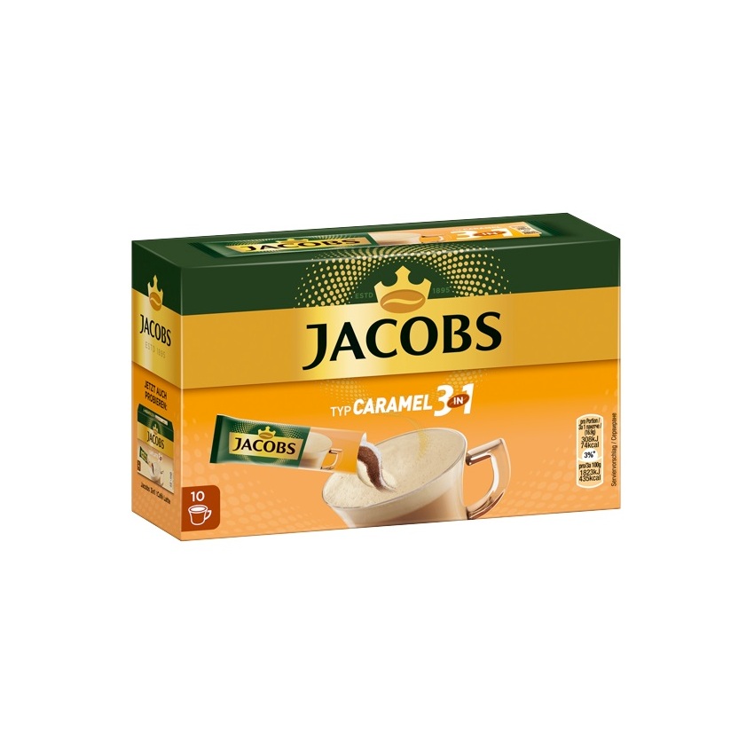 JACOBS TYP CARAMEL 3 IN 1 - LOESLICHER KAFFEE 10 STICKS 