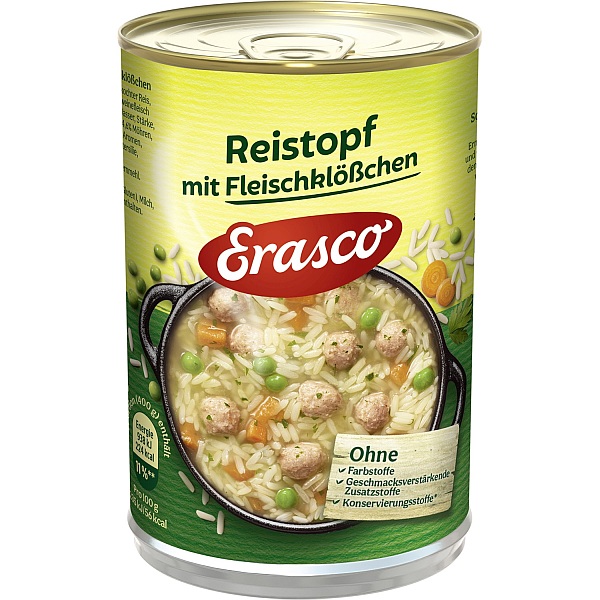 ERASCO REISTOPF MIT FLEISCHKLOESSCHEN 400G