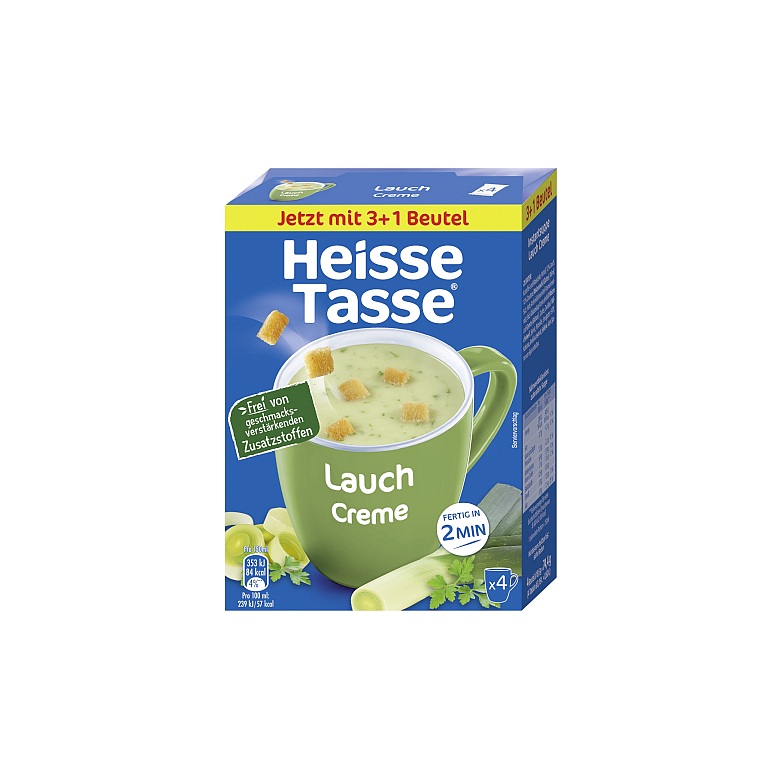 ERASCO HEISSE TASSE LAUCHCREME MIT  CROUTONS 4 X 18.6G